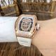 New Replica Richard Mille Skull RM52-01 Rose Gold White Rubber Strap Watch (7)_th.jpg